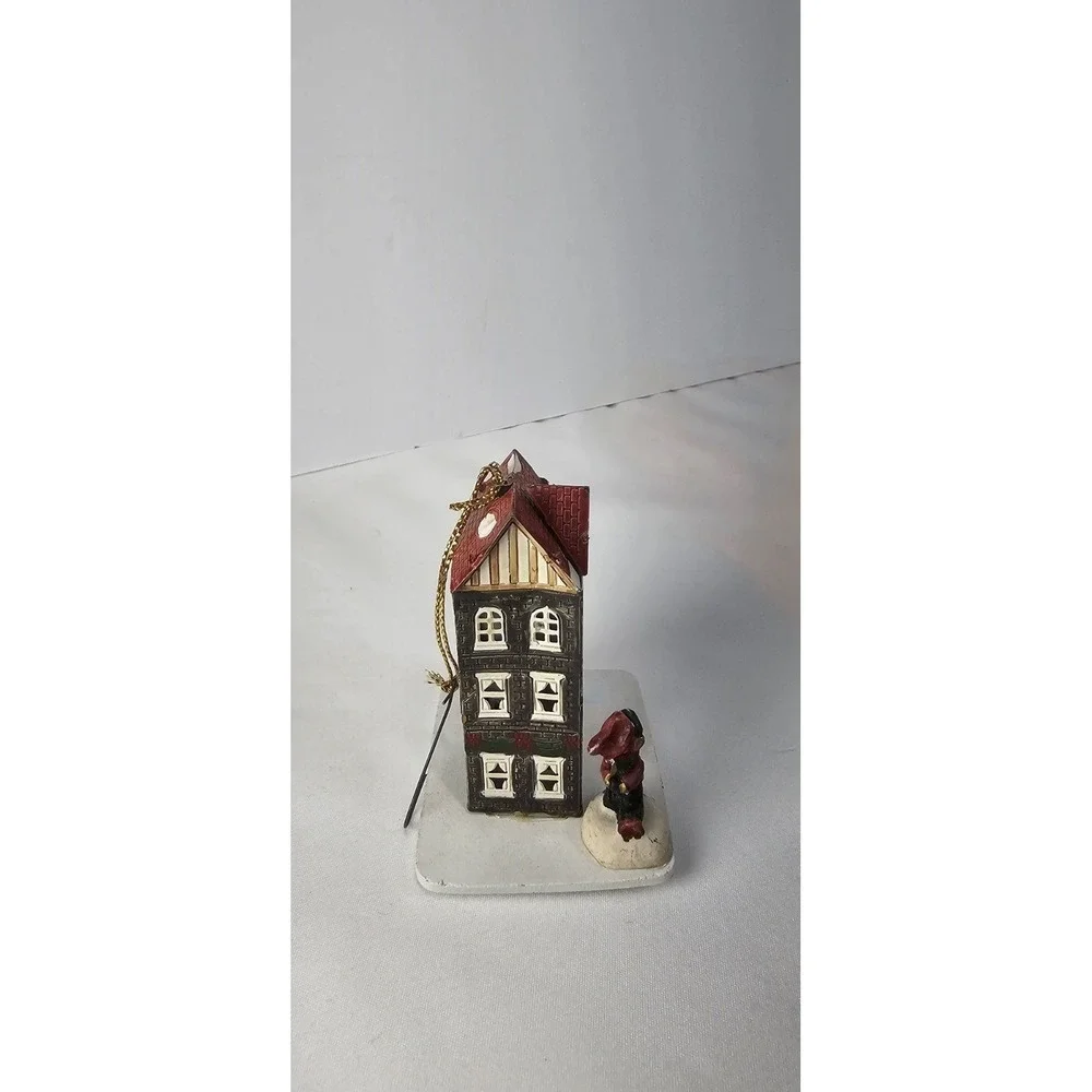 Vintage‎ Tin General Store Christmas Ornament Miniature Village Building 3.5